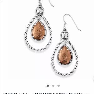 Brighton Copper and silver French whire earrings.